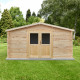Gartenhaus 16m² aus Massivholz 28mm naturbelassen PRIMO - Gardy Shelter