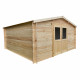 Gartenhaus 16m² aus Massivholz 28mm naturbelassen PRIMO - Gardy Shelter