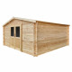 Gartenhaus 16m² aus Massivholz 28mm naturbelassen PRIMO - Gardy Shelter