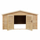 Gartenhaus 16m² aus Massivholz 28mm naturbelassen PRIMO - Gardy Shelter