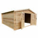 Gartenhaus 16m² aus Massivholz 28mm naturbelassen PRIMO - Gardy Shelter