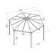 Pavillon Monaco aus Aluminium und Polycarbonat 450x390cm - CANOPIA by Palram