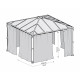 Vorhang aus grauem Polyester für Pergola Palermo 4300 - Palram