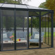 Fliegengitter für Sanremo-Verandas aus grauem Aluminium und Polyester - Palram