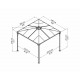 Pergola aus Aluminium und Polycarbonat 295x295cm Palermo™ 3000 - Canopia