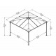 Pergola aus Aluminium und Polycarbonat 360x360cm Palermo™ 3600 - Canopia