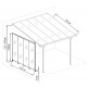 Seitenwand aus Aluminium und PC transparent für Terrassenüberdachung weiß 3m X-METAL