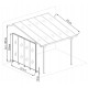 Seitenwand aus Aluminium und 4 mm PC für Terrassenüberdachung weiß 3m X-METAL