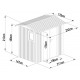 Gartenhaus Roka 4,08m² aus verzinktem Stahl + Verankerungskit - X-Metal