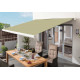 Manuelle Markise 400x300cm LUXO mit beigem Tuch aus Polyester - X-METAL