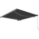Manuelle Markise 400x300cm LUXO mit grauem Tuch aus Polyester - X-METAL