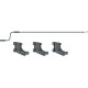 Manuelle Markise 400x300cm LUXO mit grauem Tuch aus Polyester - X-METAL