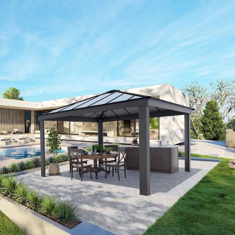 Pavillon Dallas 422x422cm aus Aluminium und Polycarbonat – Canopia by Palram