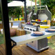 Grillpavillon AUSTIN 180x224cm aus schwarzem Aluminium und grauem Polycarbonat – Canopia by Palram