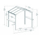 Grillpavillon AUSTIN 180x224cm aus schwarzem Aluminium und grauem Polycarbonat – Canopia by Palram