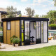 Gartenstudio Copenhagen 10,1m² aus Aluminium und WPC – Dreifachisolierung – Canopia by Palram