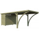 Carport mit Abstellraum Firenze 20,80m² aus druckimprägniertem Holz - Gardenas