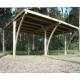 Doppelcarport Capri 30,32m² aus druckimprägniertem Holz und Dach aus Wellplatten- Gardenas