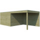Gartenhaus Qube + Anbau 27m² aus 27mm druckimprägniertem Holz - Gardenas