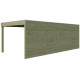 Gartenhaus Qube + Anbau 27m² aus 27mm druckimprägniertem Holz - Gardenas