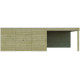 Gartenhaus Qube + Anbau 21,6m² aus 27mm druckimprägniertem Holz - Gardenas