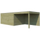 Gartenhaus Qube + Anbau 21,6m² aus 27mm druckimprägniertem Holz - Gardenas
