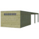 Gartenhaus Qube + Anbau 30,6m² aus 27mm druckimprägniertem Holz - Gardenas