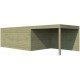 Gartenhaus Qube + Anbau 24,3m² aus 27mm druckimprägniertem Holz - Gardenas