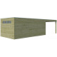 Gartenhaus Qube + Anbau 24,3m² aus 27mm druckimprägniertem Holz - Gardenas