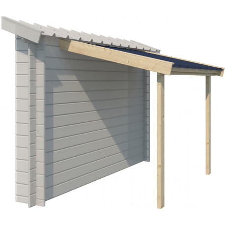 Schleppdach 194x140cm aus Massivholz mit Stahleindeckung - Gardenas