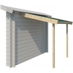 Schleppdach 194x140cm aus Massivholz mit Bitumendach - Gardenas