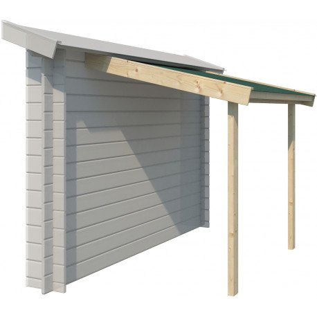 Schleppdach 194x140cm aus Massivholz mit Bitumendach - Gardenas