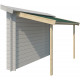 Schleppdach 294x140cm aus Massivholz mit Bitumendach - Gardenas