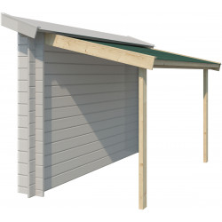 Schleppdach 294x140cm aus Massivholz mit Bitumendach - Gardenas