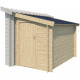 Seitenanbau 150x265cm aus Massivholz mit Stahldach - Gardenas