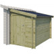 Seitenanbau 150x265cm aus behandeltem Holz mit Stahldach - Gardenas
