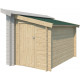 Seitenanbau 150x265cm aus Massivholz mit Bitumendach - Gardenas