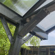 Hoher Carport 3,59x5,10m anthrazit aus Aluminium und 6mm Polycarbonat - X-Metal