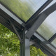 Hoher Carport 3,59x5,10m anthrazit aus Aluminium und 6mm Polycarbonat - X-Metal