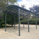Hoher Carport 3,59x5,10m anthrazit aus Aluminium und 6mm Polycarbonat - X-Metal
