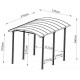 Hoher Carport 3,59x5,10m anthrazit aus Aluminium und 6mm Polycarbonat - X-Metal