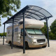 Hoher Carport 3,59x5,10m anthrazit aus Aluminium und 6mm Polycarbonat - X-Metal
