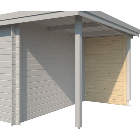 Rückwand aus Massivholz für den 150cm Anbau des Gartenhauses Oregon - Gardenas