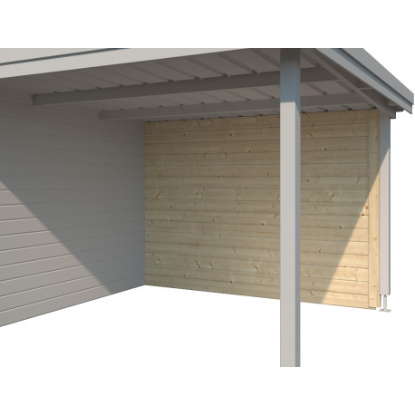 Rückwand aus Massivholz für den 300cm Anbau des Gartenhauses Oregon - Gardenas
