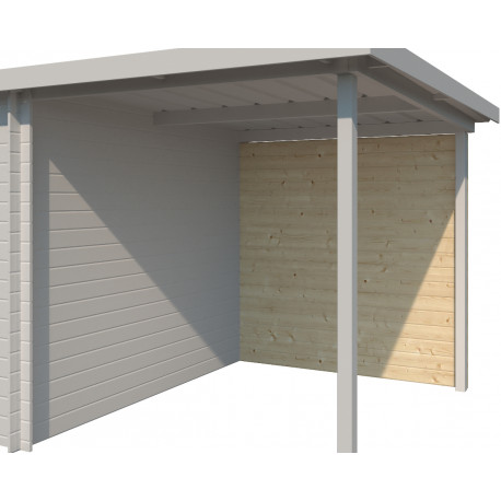 Rückwand aus Massivholz für den 200cm Anbau des Gartenhauses Umea - Gardenas