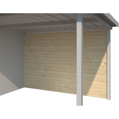 Rückwand aus Massivholz für den 285cm Anbau des Gartenhauses Kasuko - Gardenas