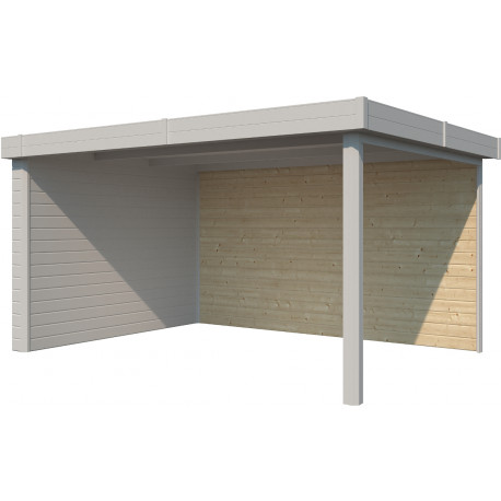 Rückwand aus Massivholz für den 400cm Anbau des Gartenhauses Kasuko - Gardenas