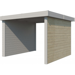 Seitenwand aus Massivholz für den Anbau des Gartenhauses Kasuko 295cm - Gardenas