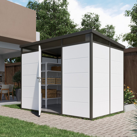 Modulares Gartenhaus isoliert 3x2m mit schwarzen Profilen - inkl. Fußboden - Everbox
