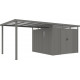 Anbau 275x294cm aus verzinktem Stahl für Kosto-Gartenhaus 8,64m² - X-METAL